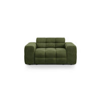 SOFA Kendal aus Samt armeegrün 2 Sitzplätze - Olivgrün, Textil (156/79/103cm) - Micadoni