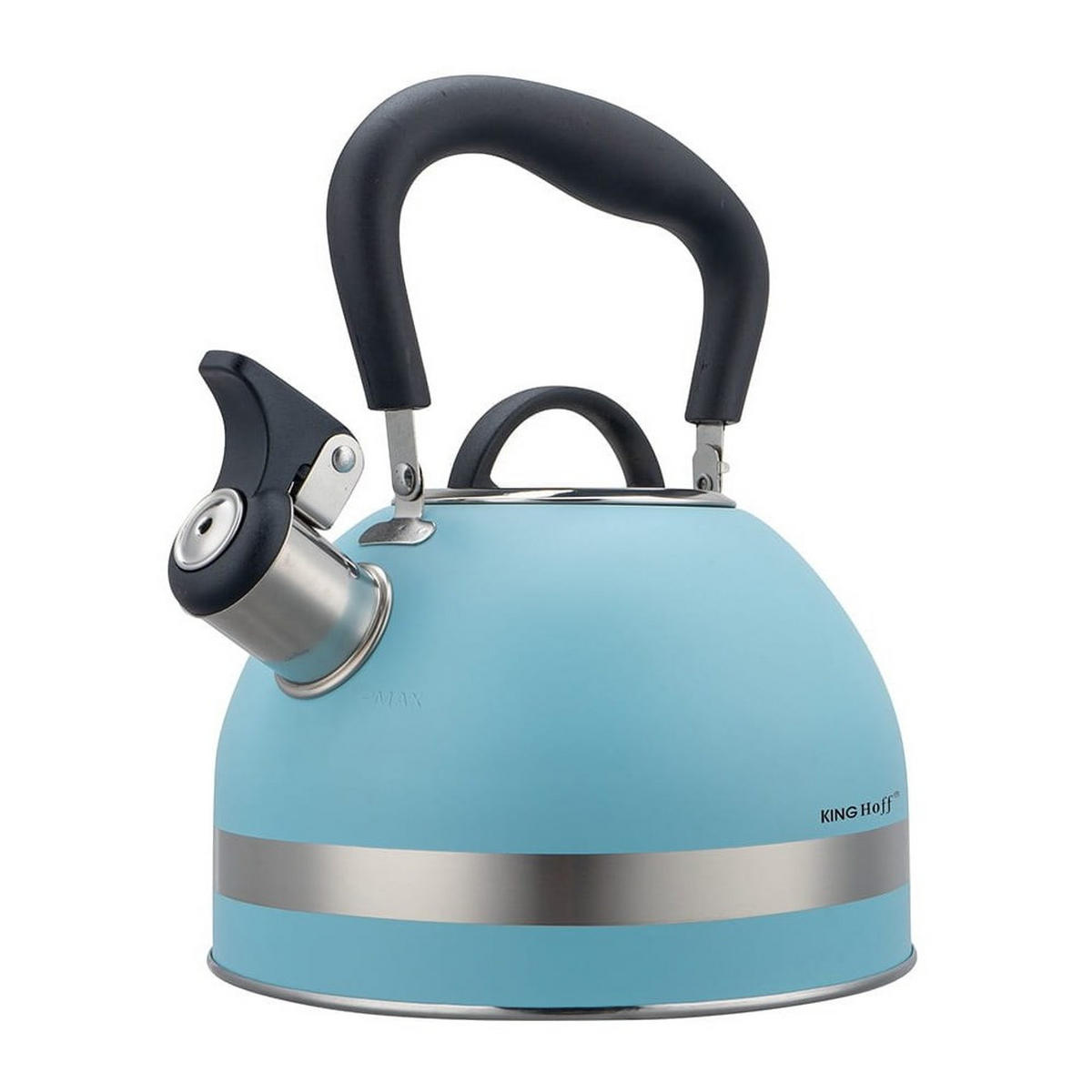 WASSERKESSEL Hellblau 22/18/23 cm KH1857 - Hellblau, Metall (22cm) - Kinghoff 