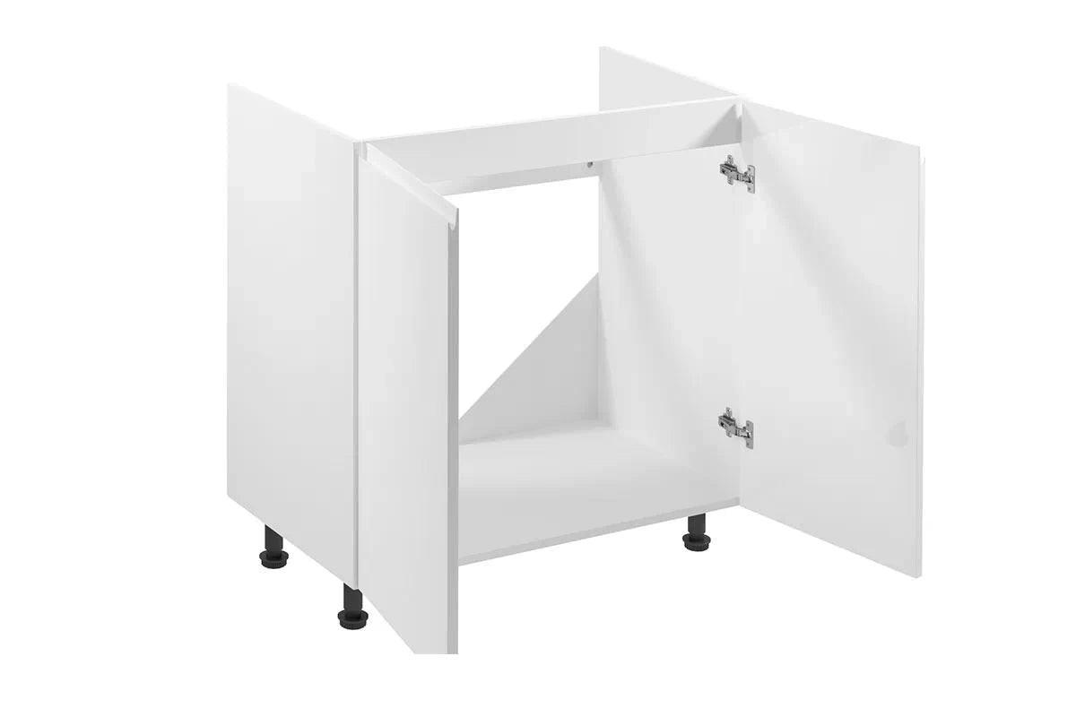 SPÜLENUNTERSCHRANK – 80 cm – D80Z – Velmora – Weiß / Weiß Hochglanz - Weiß Hochglanz, Holzwerkstoff (80/82/47cm) - ROYAL24_MARKT