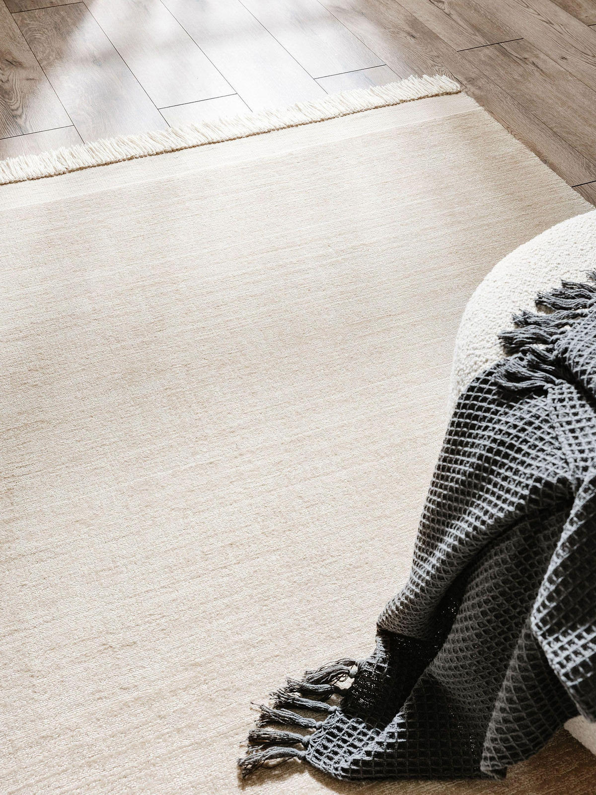 TEPPICH aus recyceltem Material Jade Cream 120x170 cm - Creme, Textil (120/170cm) - benuta Pure