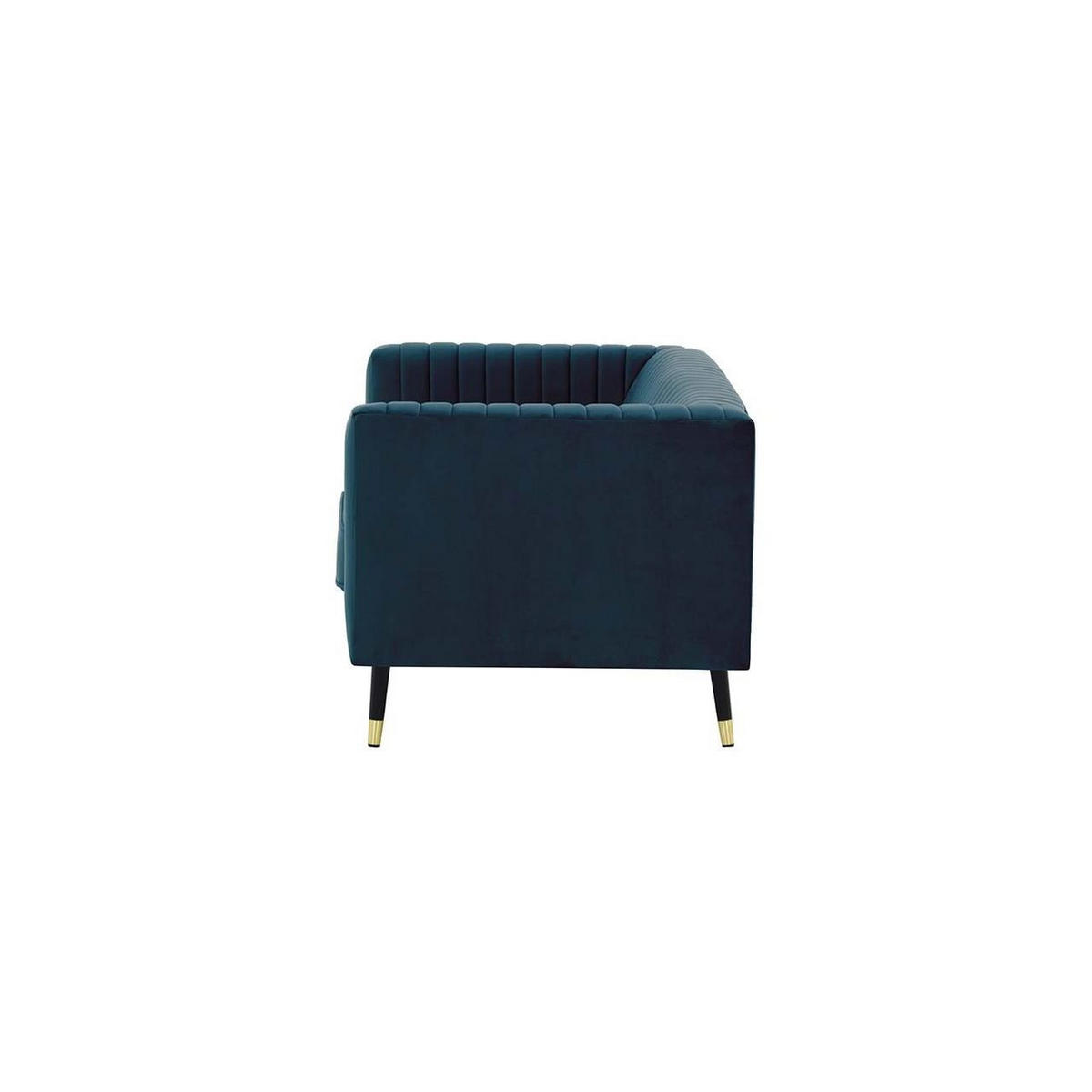 ZWEISITZER-SOFA Slender-Velluto 11 - Dunkelblau, Holz/Textil (170/71/83cm) - SLF24
