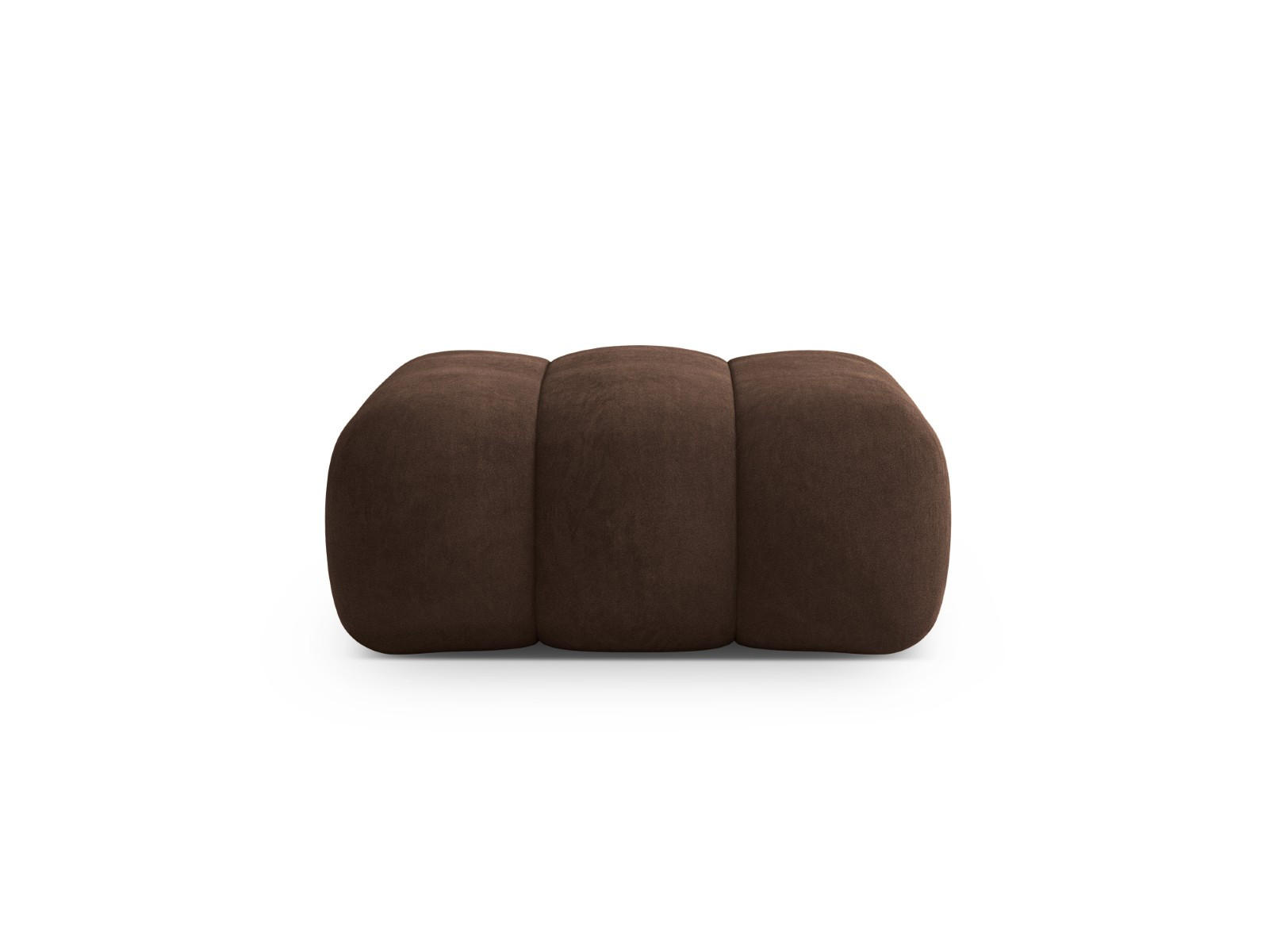 POUF Koge aus Samt Schokolade - Dunkelbraun, Textil (95/40/95cm) - Cosmopolitan Design