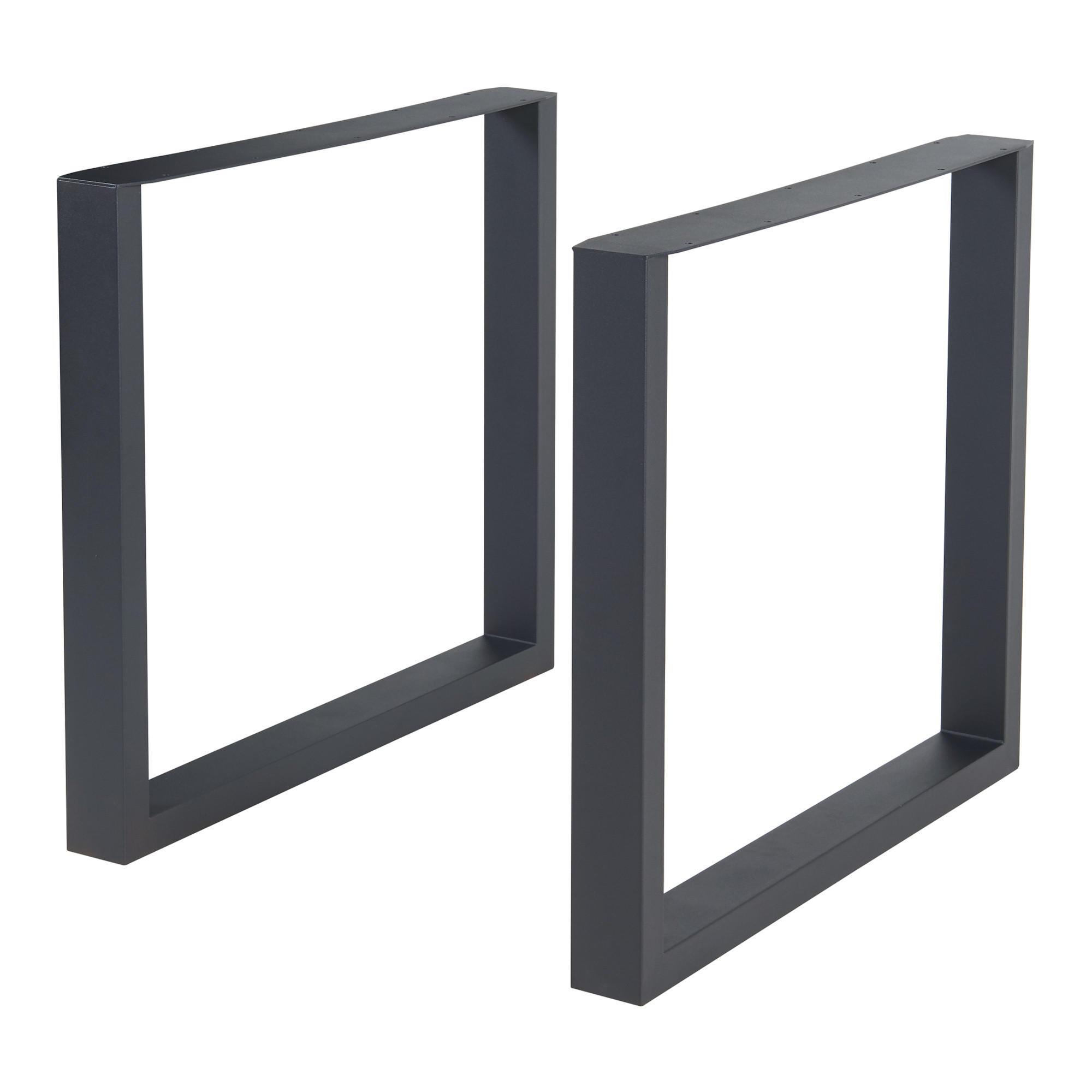 TISCHGESTELL-SET 2 TLG. Makers - Schwarz, Metall (70/72/10cm) - [en.casa]