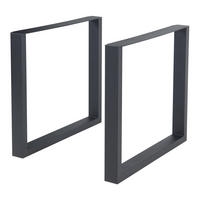 TISCHGESTELL-SET 2 TLG. Makers - Schwarz, Metall (70/72/10cm) - [en.casa]