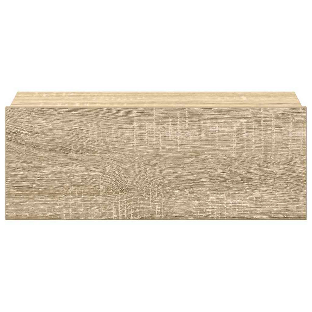 NACHTTISCH hängend 2-teilig mit 1 Schublade 40/30/15 cm in Sonoma-Eiche Dekor - Sonoma Eiche, Holz (40/15/30cm) - vidaXL