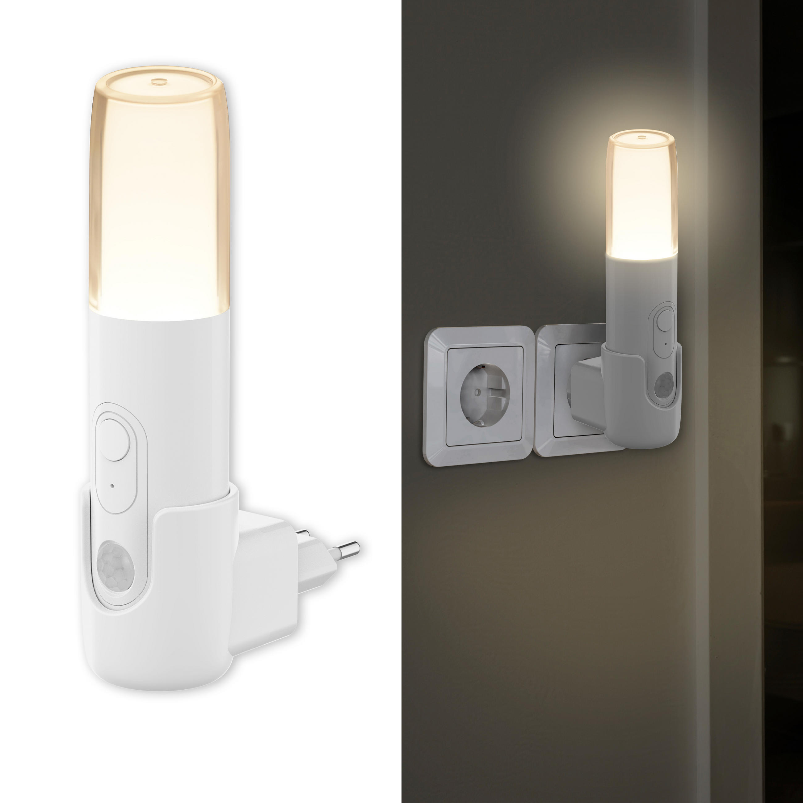 LED-ORIENTIERUNGSLEUCHTE Rund Weiß Kunststoff - Weiß, Kunststoff (9/4/15cm) - Northpoint