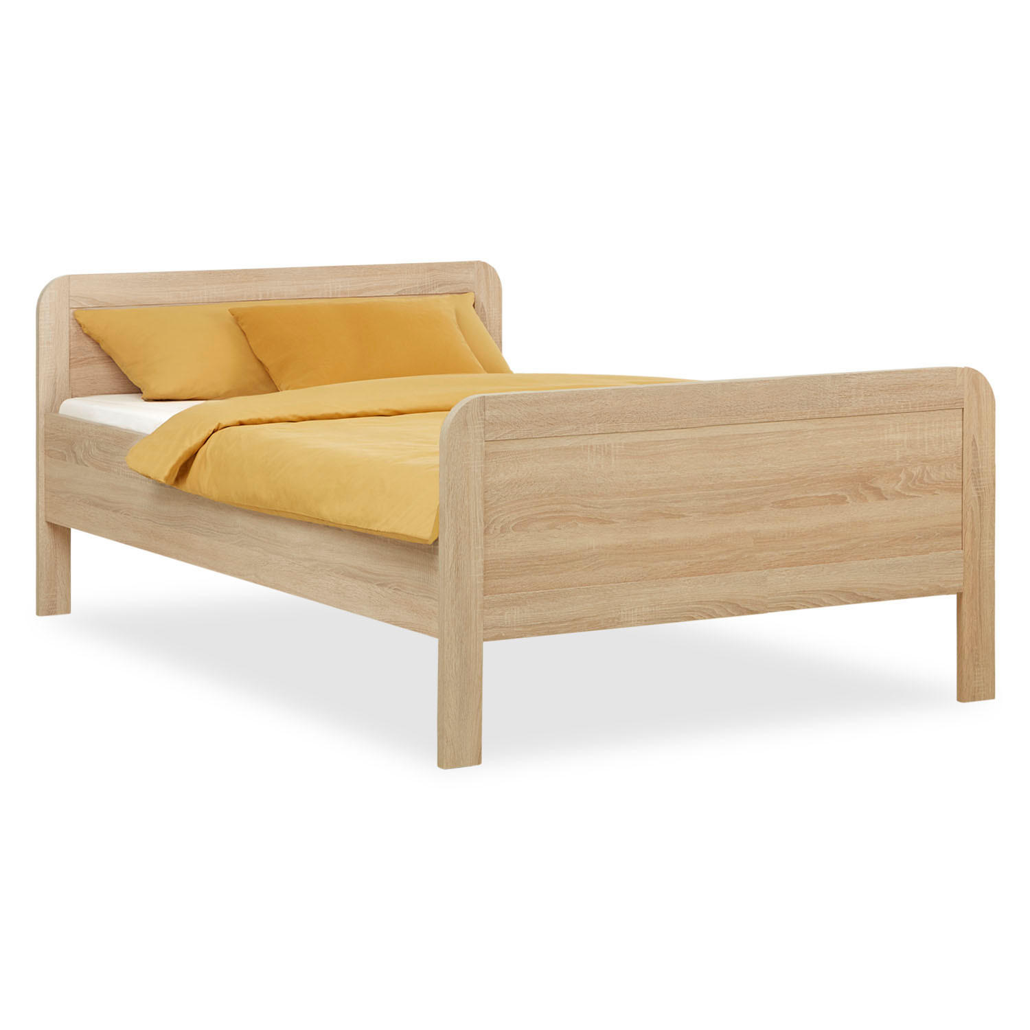 HOLZBETT Seniorenbett 120/200 Natur - Braun, Holz (120/200cm) - Homestyle4u
