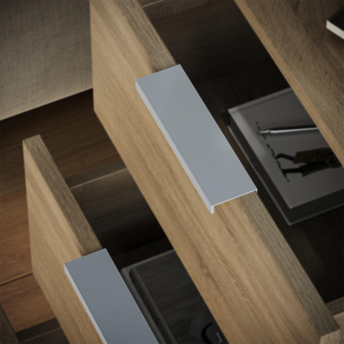 NOČNÍ STOLEK Fino Sonoma - Sonoma dub, kompozitní dřevo (37.6/61.8/35cm) - Vicco