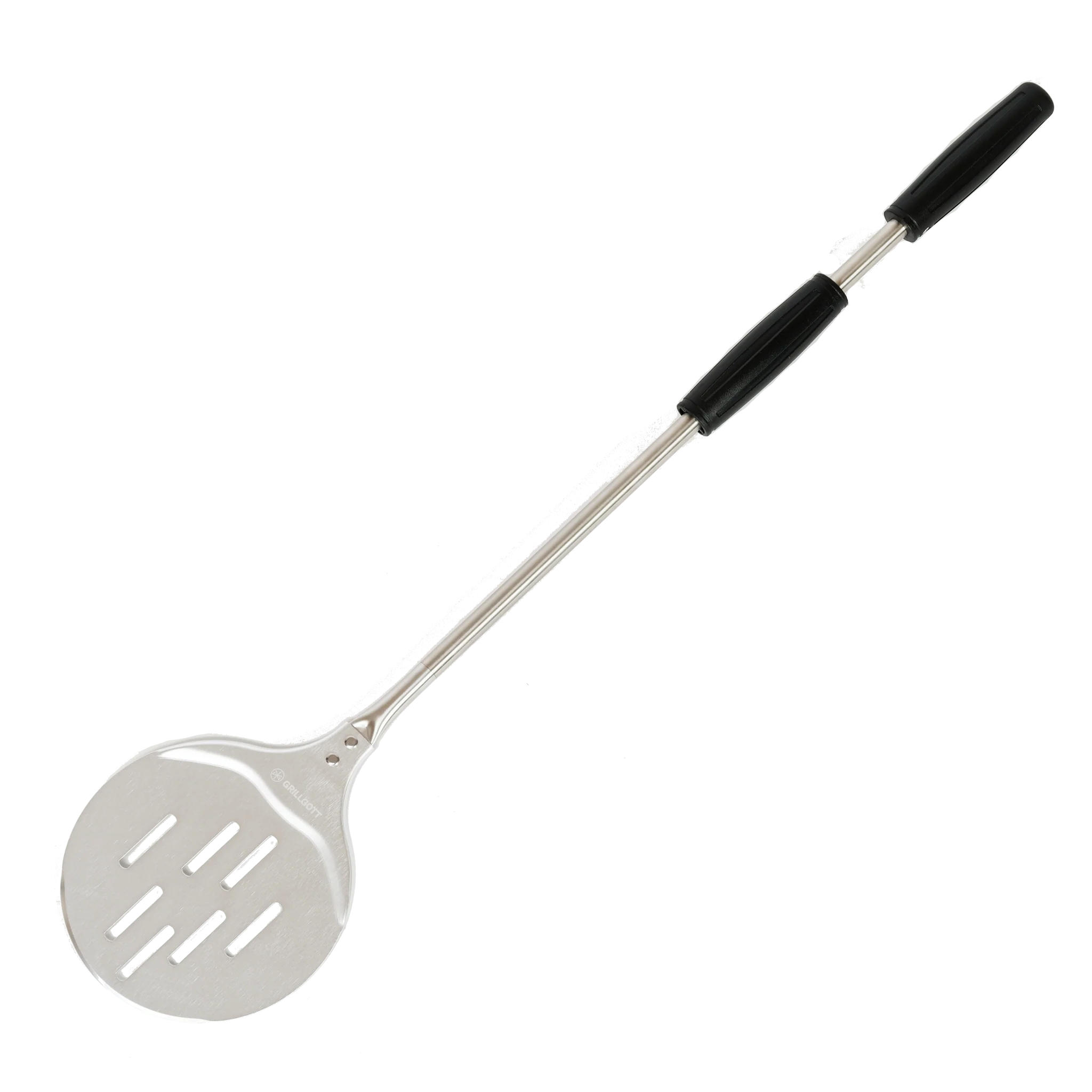 PIZZEBUNDLE (Pizzastein, Pizzaschieber, Pizzawender) - Edelstahlfarben, Kunststoff/Stein (38/80cm) - Grillgott