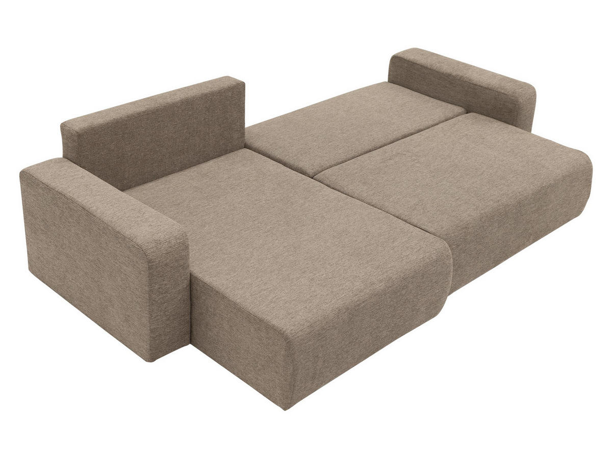 ECKSOFA Piano - Creme/Schwarz, Holz/Kunststoff (274/145cm) - MIRJAN24