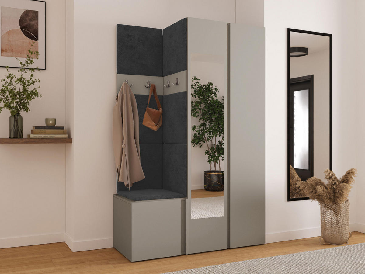 MOBILIER PENTRU HOL Orion XXVI - cașmir/antracit, material plastic/compozit lemnos (116/186/46cm) - MIRJAN24