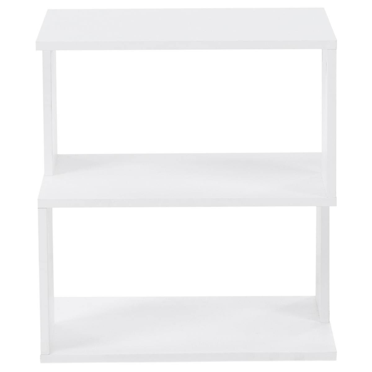 NACHTTISCH Weiß Baeuval - Weiß, Holzwerkstoff (40/40/44cm) - Beliani