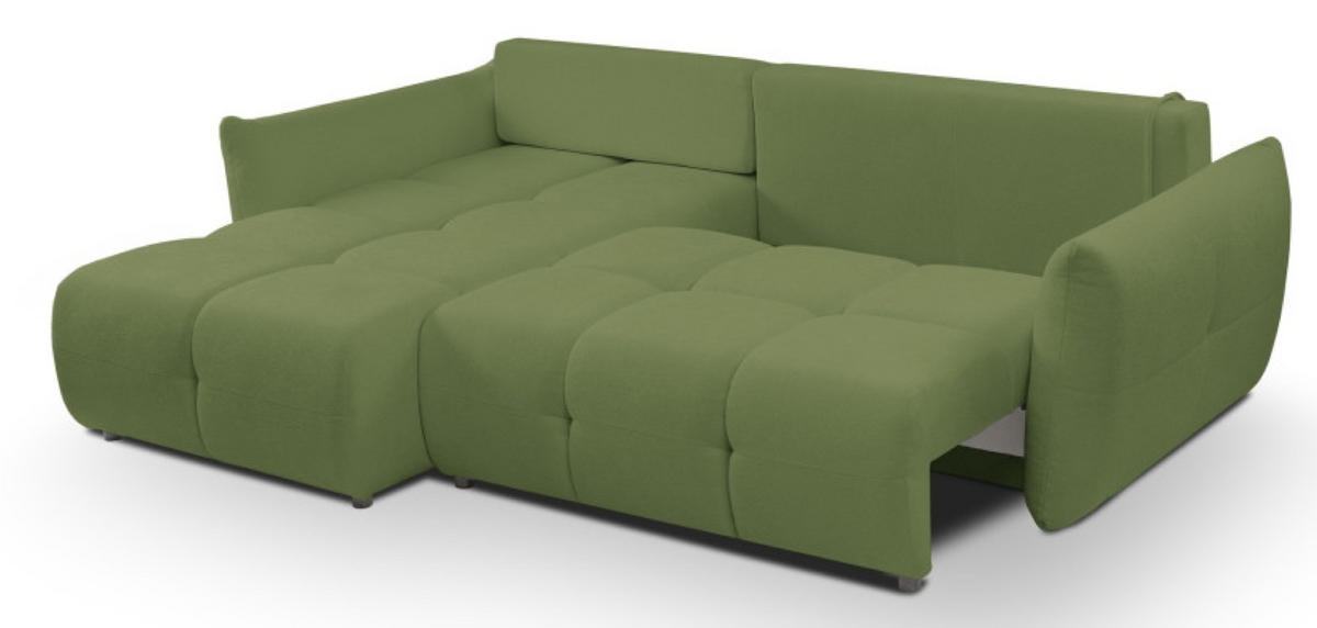 ECKSOFA Grün BOSE Mit Schlaffunktion Links - Grün, Textil (257/177cm) - Sepro Meble