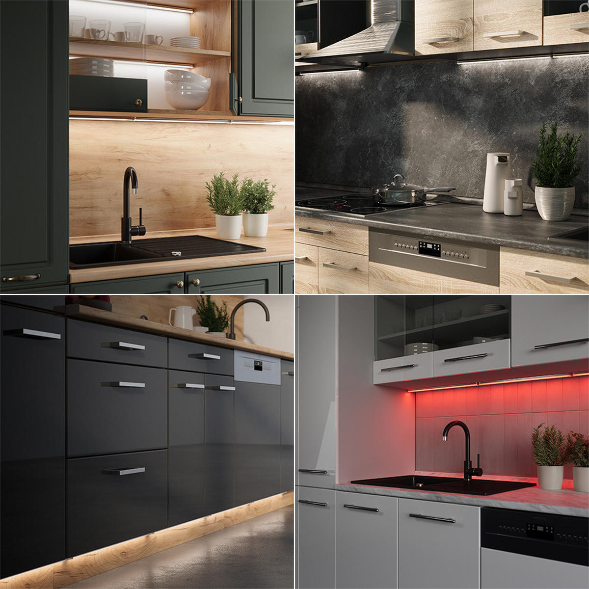 LED PÁSEK Bílá - bílá, kov (1.5/60/1.5cm) - Vicco