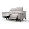 RELAXSOFA FIERO 2-Sitzer mit 2 Relaxfunktionen, hellgrau - Hellgrau/Schwarz, Holzwerkstoff/Textil (170/82/103cm) - Courtois Laville