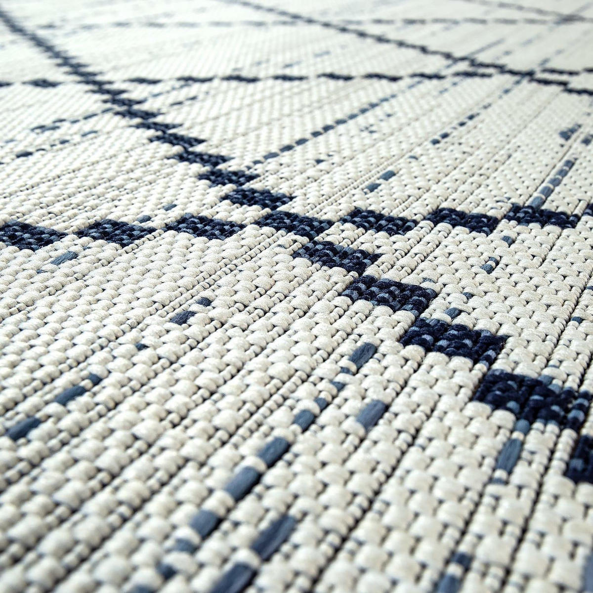 OUTDOORTEPPICH 120/170 KORTRIJK 742 - Weiß, Kunststoff (120/170cm) - Paco Home