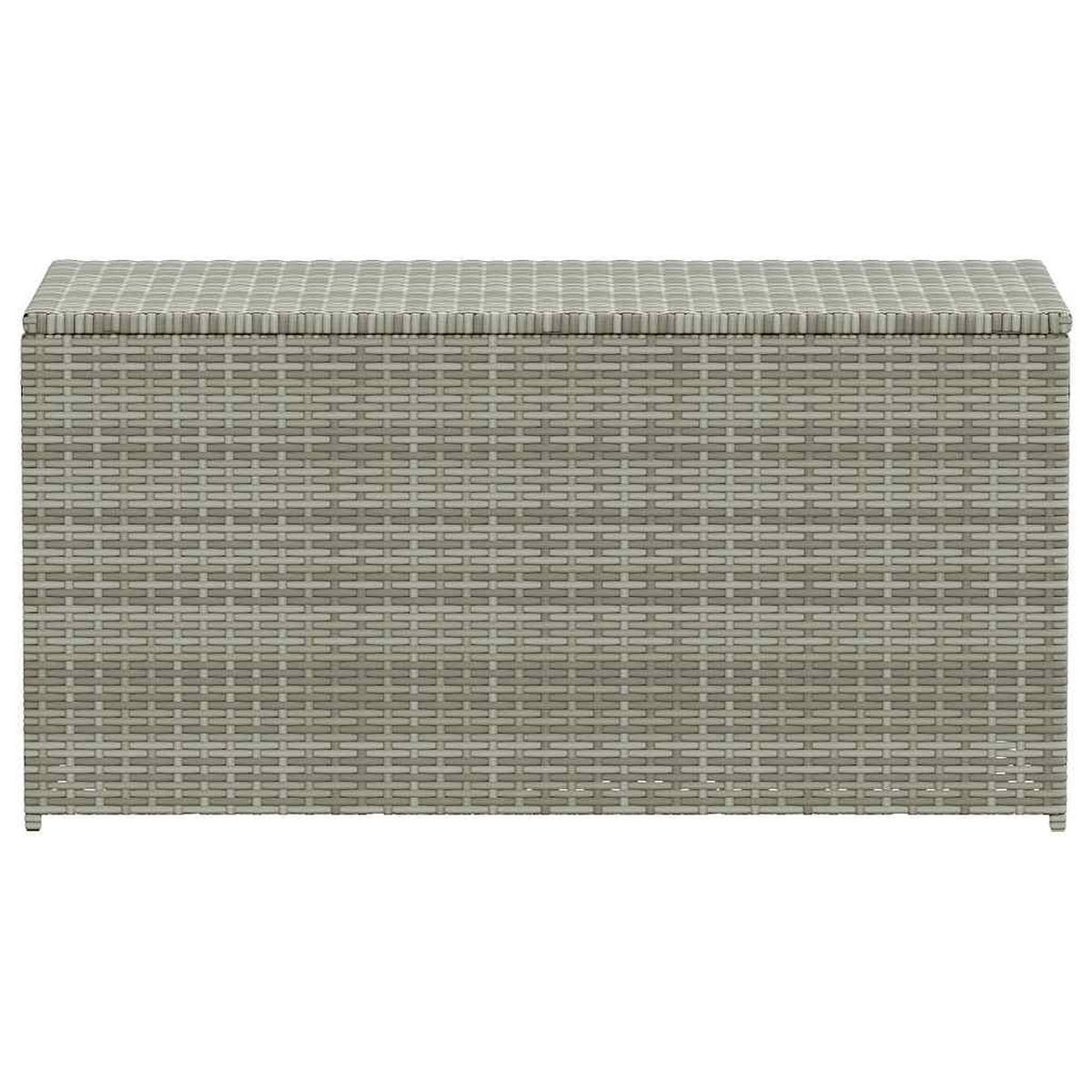 GARTENBOX Poly Rattan 100x50x50 cm Grau - Grau, Kunststoff (100/50/50cm) - furnicato