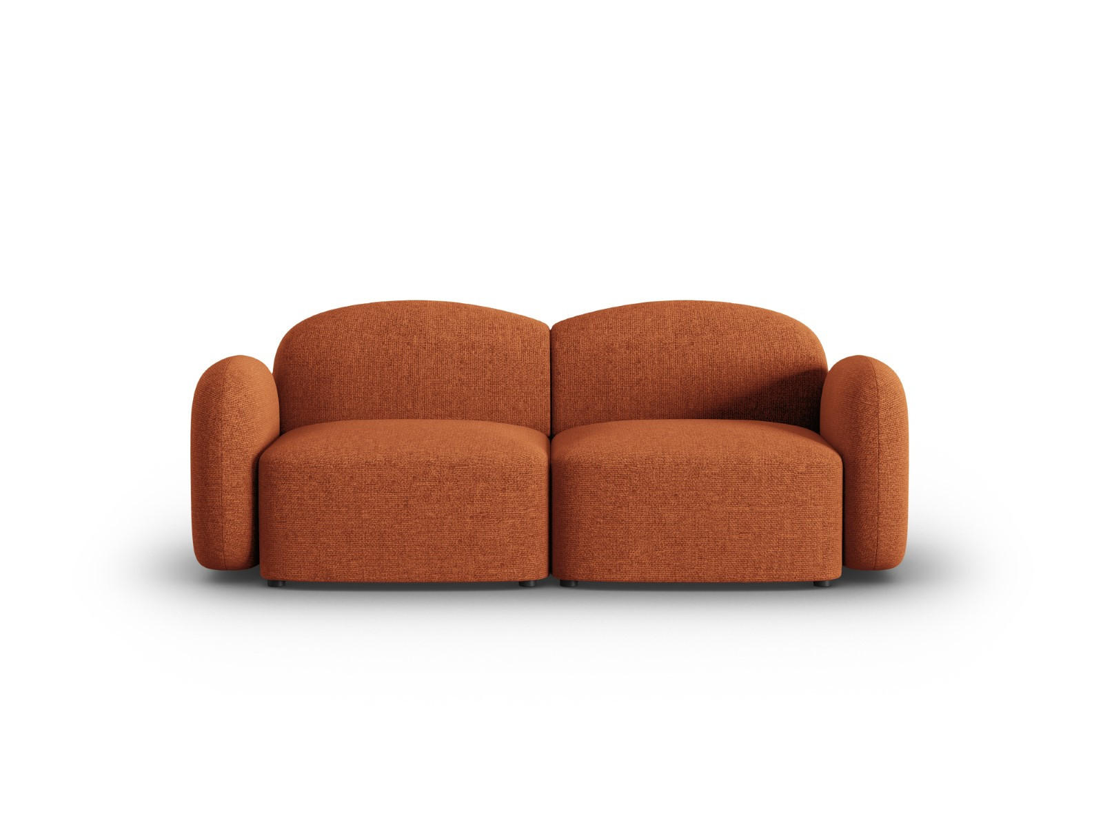 SOFA Blair aus Chenille-Stoff mischung terrakotta 2 Sitzplätze - Terra cotta, Textil (87/80/194cm) - Micadoni
