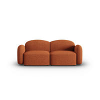 SOFA Blair aus Chenille-Stoff mischung terrakotta 2 Sitzplätze - Terra cotta, Textil (87/80/194cm) - Micadoni