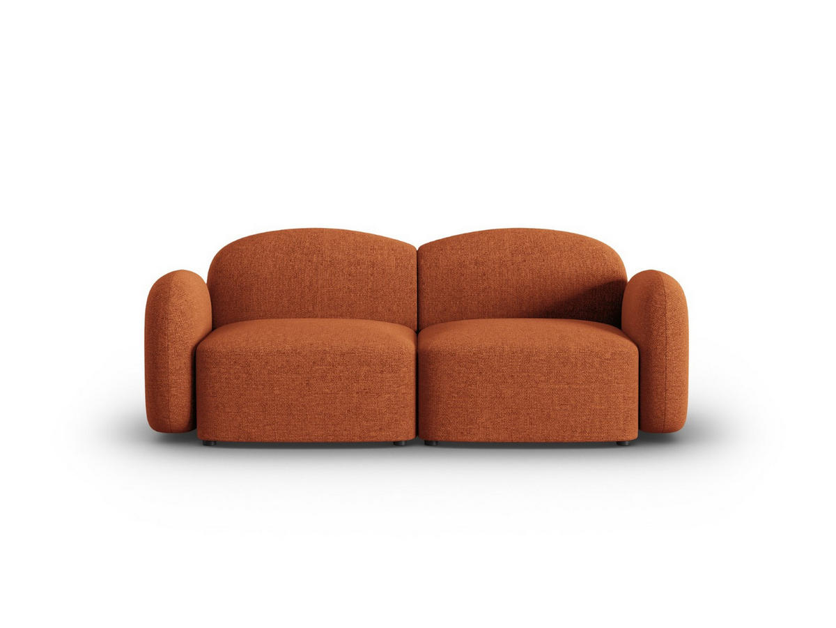 SOFA Blair aus Chenille-Stoff mischung terrakotta 2 Sitzplätze - Terra cotta, Textil (87/80/194cm) - Micadoni