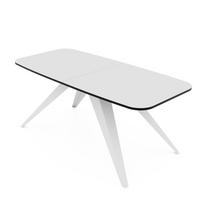 AUSZIEHTISCH FENTO 160/80/76 cm, Weiß - Weiß, Holzwerkstoff/Metall (80/160/76cm) - Idohome