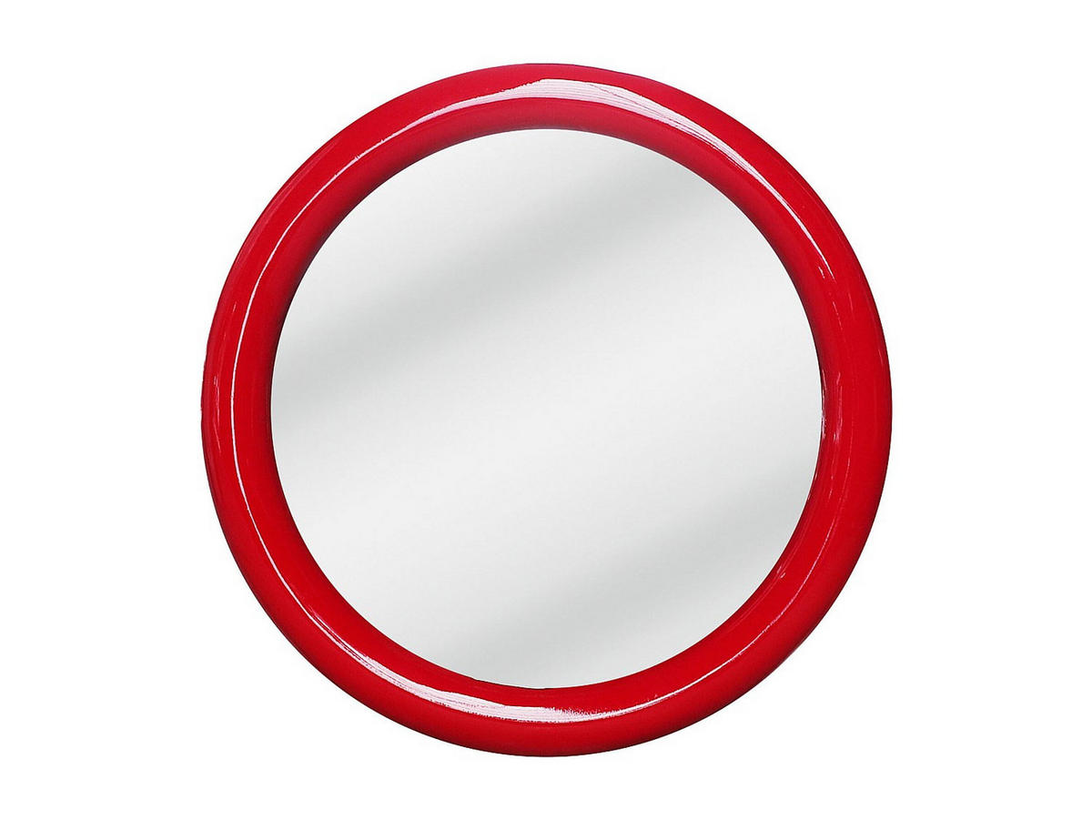 WANDSPIEGEL - 60 cmcm x 4 cmcm - Holz, Platte - Rot - MAELO - Rot, Holz (60/60/4cm) - Vente-Unique