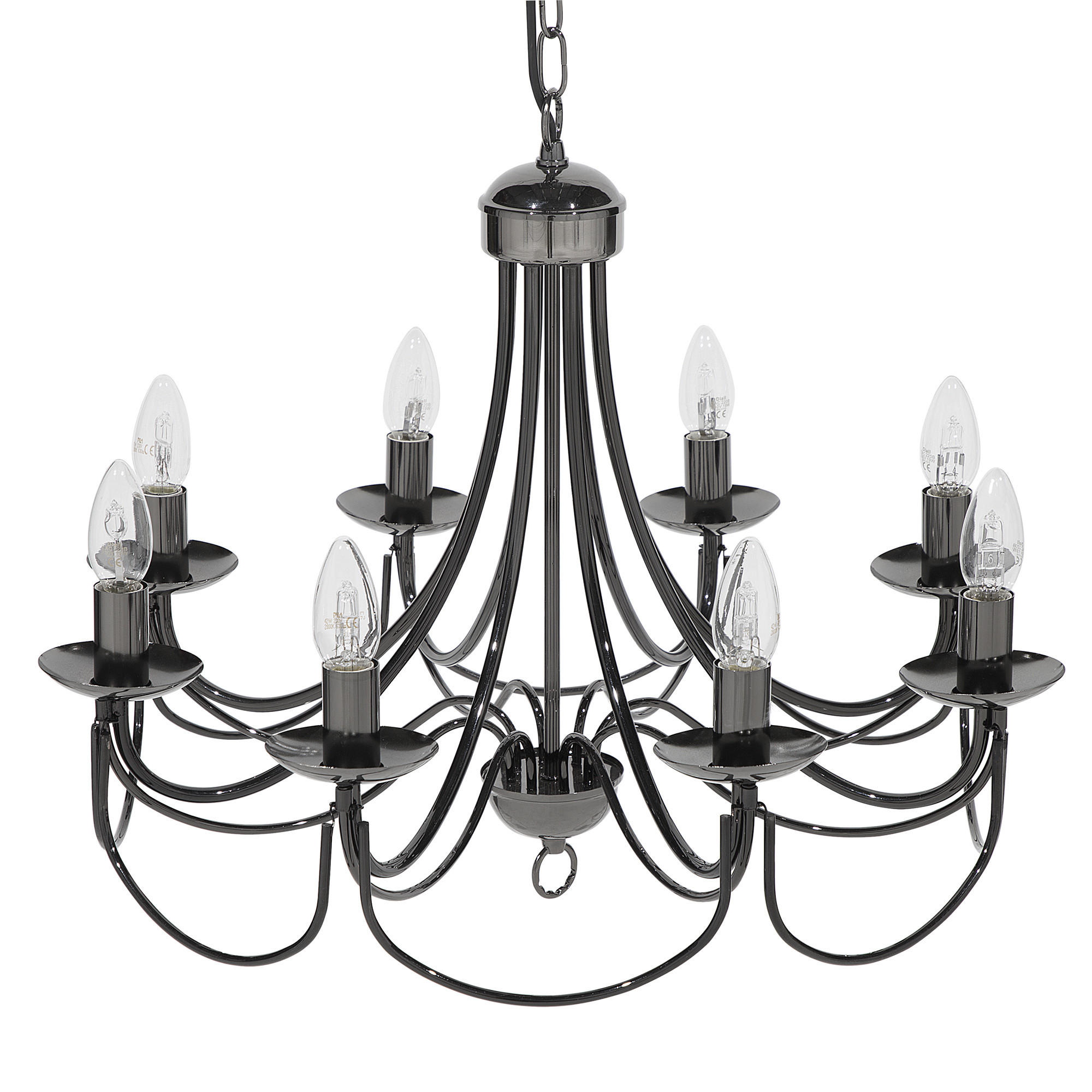 KRONLEUCHTER Teesta 59x59x143 cm - Schwarz, Metall (59/59/143cm) - Beliani