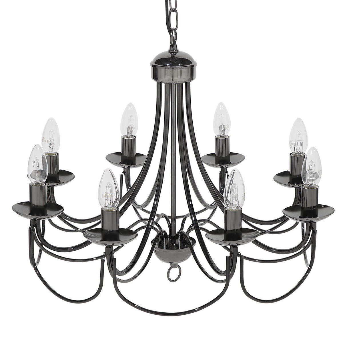 KRONLEUCHTER Teesta 59x59x143 cm - Schwarz, Metall (59/59/143cm) - Beliani