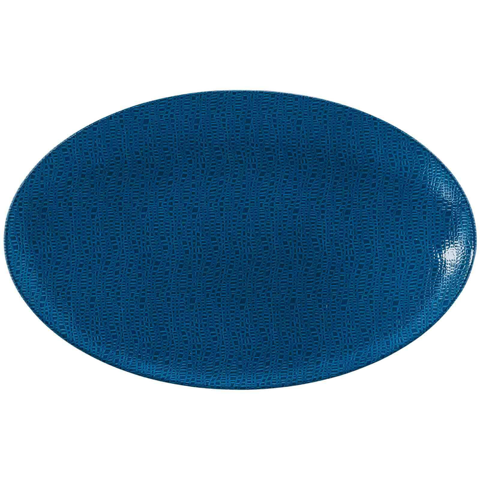 SERVIERPLATTE Life Fashion Classic Blue 40x26 cm - Blau, Keramik (25.8/2.5/40.3cm) - Seltmann Weiden