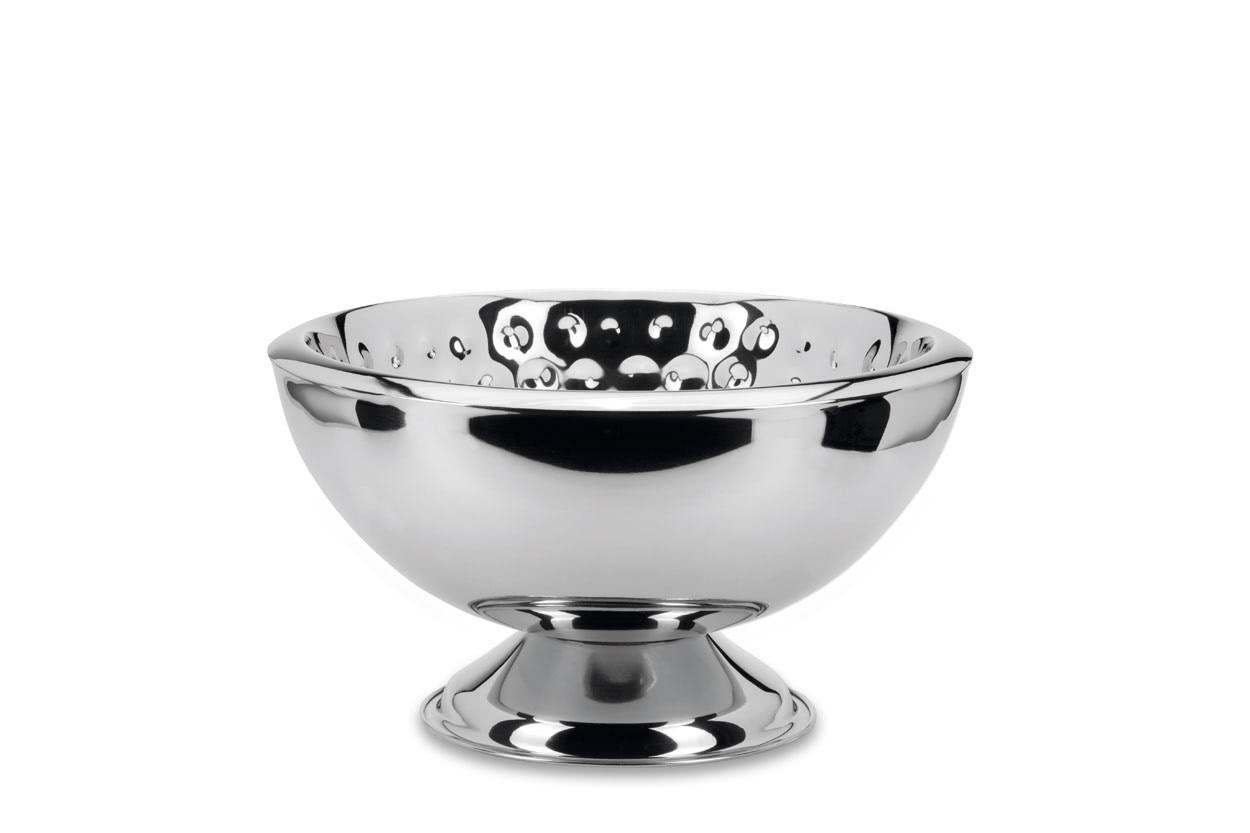 CHAMPAGNER-/FLASCHENKÜHLER Hammerschlag-Optik (H) 24,5 x (Ø) 43 cm - Silberfarben, Paraffin (43/24.5cm) - Hermann Bauer jun. Kollektion GmbH