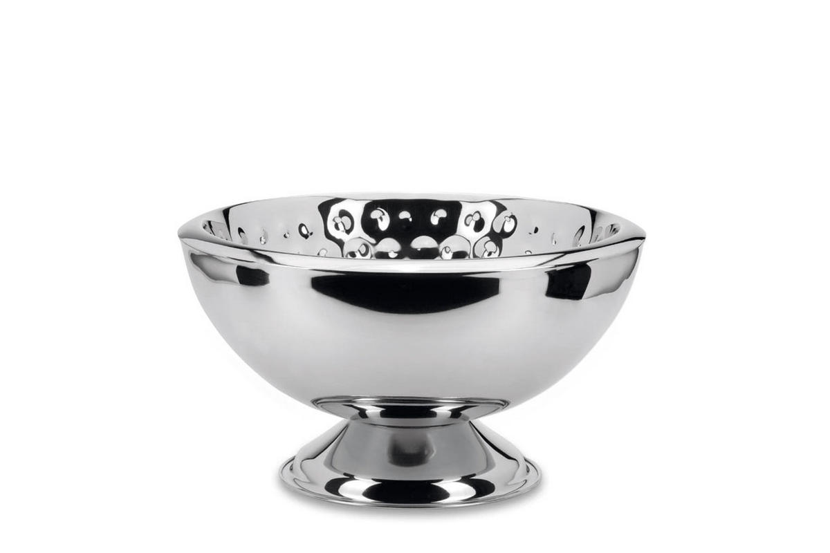 CHAMPAGNER-/FLASCHENKÜHLER Hammerschlag-Optik (H) 24,5 x (Ø) 43 cm - Silberfarben, Paraffin (43/24.5cm) - Hermann Bauer jun. Kollektion GmbH