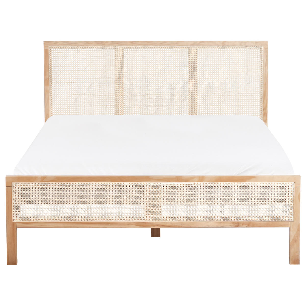 BETT mit Lattenrost 140/200 cm Kiefernholz Hellbraun Salernas - Hellbraun, Holz (140/200cm) - Beliani