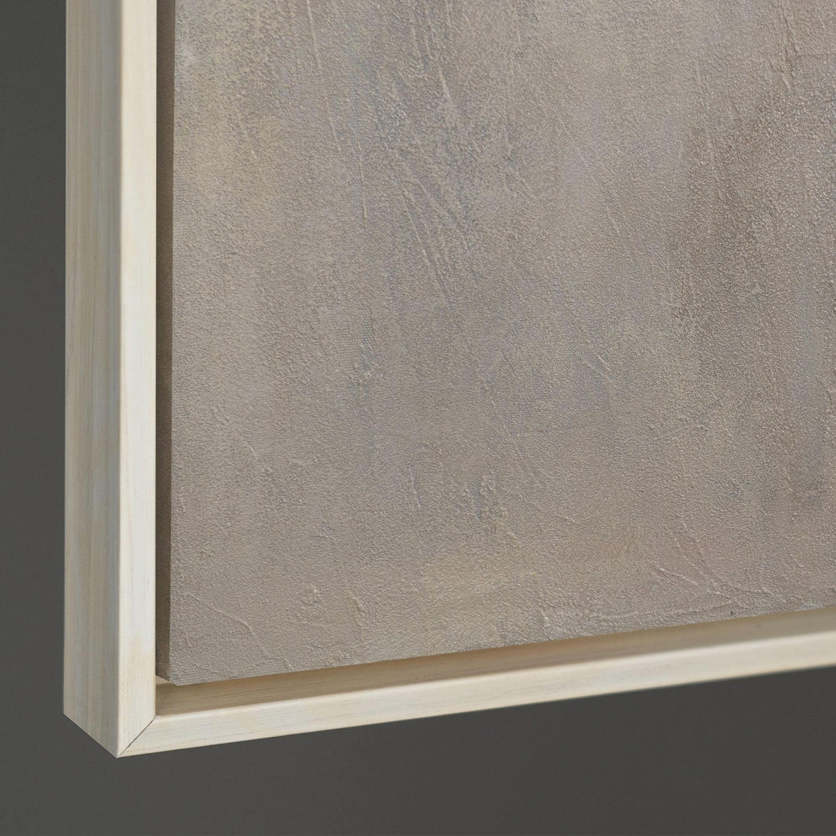 GEMÄLDE Flammende Insel Schattenfugenrahmen Beige 120x80 cm - Beige, Holz (120/80cm) - YS-art gallery