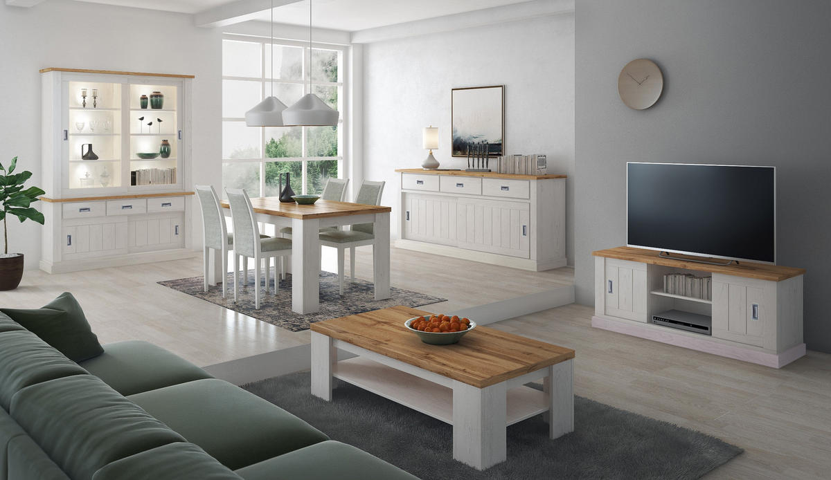 TV Element VINCI II Andersen-Kiefer - Eichefarben, Holzwerkstoff (145/60/46cm) - Lookway
