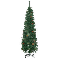 KÜNSTLICHER-WEIHNACHTSBAUM, 165 cm Christbaum mit 412 Spitzen für Weihnachten - Grün, Kunststoff (165cm) - HOMCOM