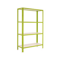 WOHNREGAL Living Koala Wood mit 4 Fachböden HxBxT 160 x 80 x 30 cm Grün/Weiß - Grün, Metall (80/160/30cm) - PROREGAL