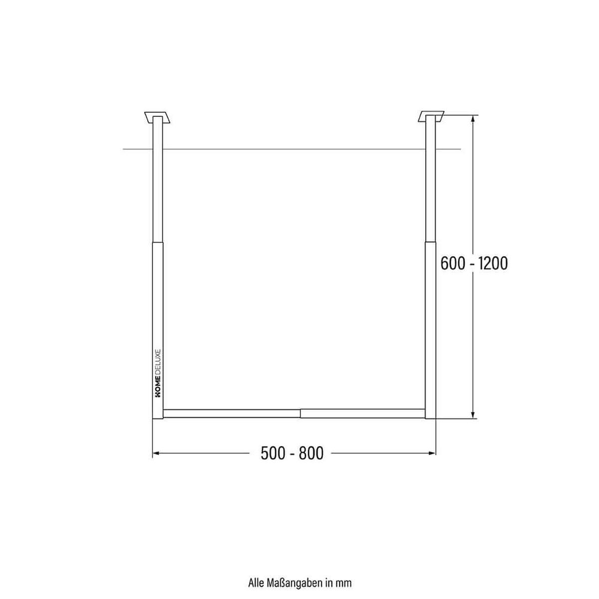 GARDEROBE SWAY - Weiß - Weiß, Kunststoff (3/80/120cm) - Home Deluxe