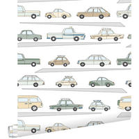 TAPETE Autos 50 x 900 cm - Grün, Papier (50/0.1cm) - ESTAhome