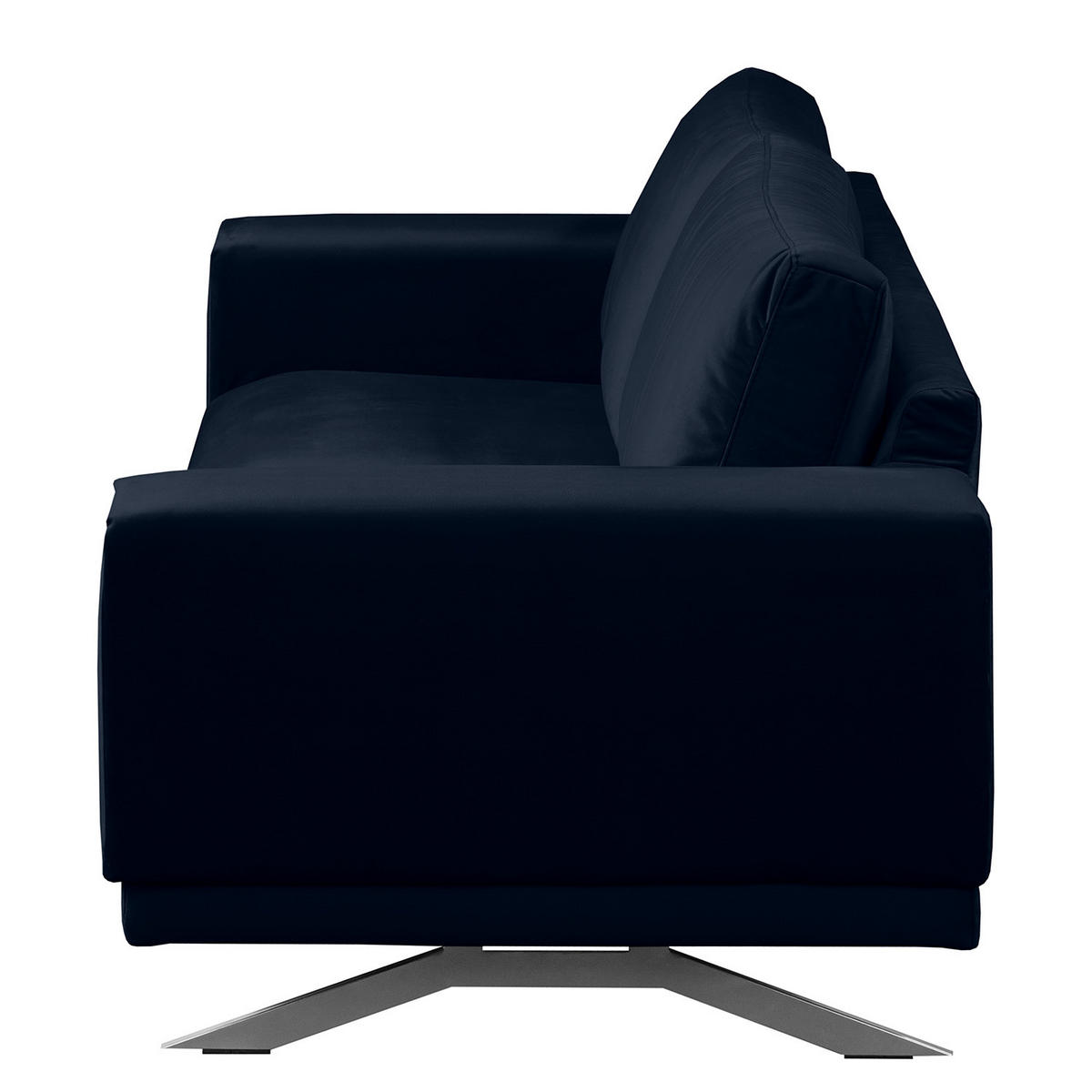 2,5-SITZER SOFA - Samt - Dunkelblau, Textil (216/81/89cm) - home24