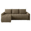 ECKSOFA Sprint - Schwarz/Braun, Holz/Kunststoff (230/149cm) - MIRJAN24