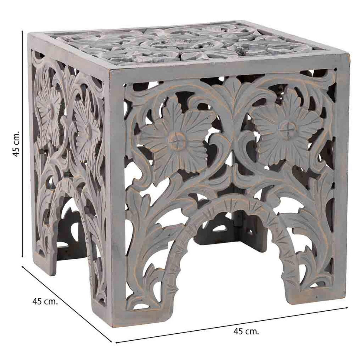 TISCH aus Holz, weiß, 45cm - Weiß, Holzwerkstoff (45/45/45cm) - Wanderlust