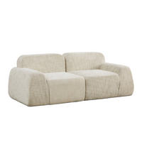2-SITZER-SOFA DE-35114 mit Chenille-Bezug Beige - Beige, Textil (90.5/73/198cm) - ComfortXL