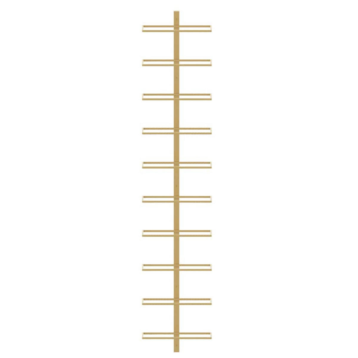 WEINREGALE 24/9/120 cm Gold Metall - Goldfarben, Metall (9/120/24cm) - vidaXL