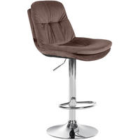 BARHOCKER Samt braun - Schwarz/Braun, Textil (46/94/54cm) - CLP