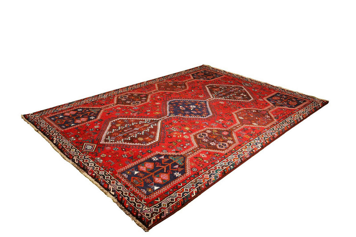 ORIENTTEPPICH handgeknüpft Gashgai Rot 286/201 cm Schurwolle - Rot, Textil (201/286cm) - Looma