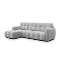 ECKSOFA MELLOW 4-Sitzer, hellgrau - Hellgrau/Schwarz, Holz/Textil (262/156cm) - Courtois Laville