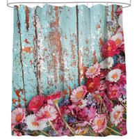 DUSCHVORHANG Spring 180 x 200 cm - Türkis, Textil (180/200cm) - Sanilo