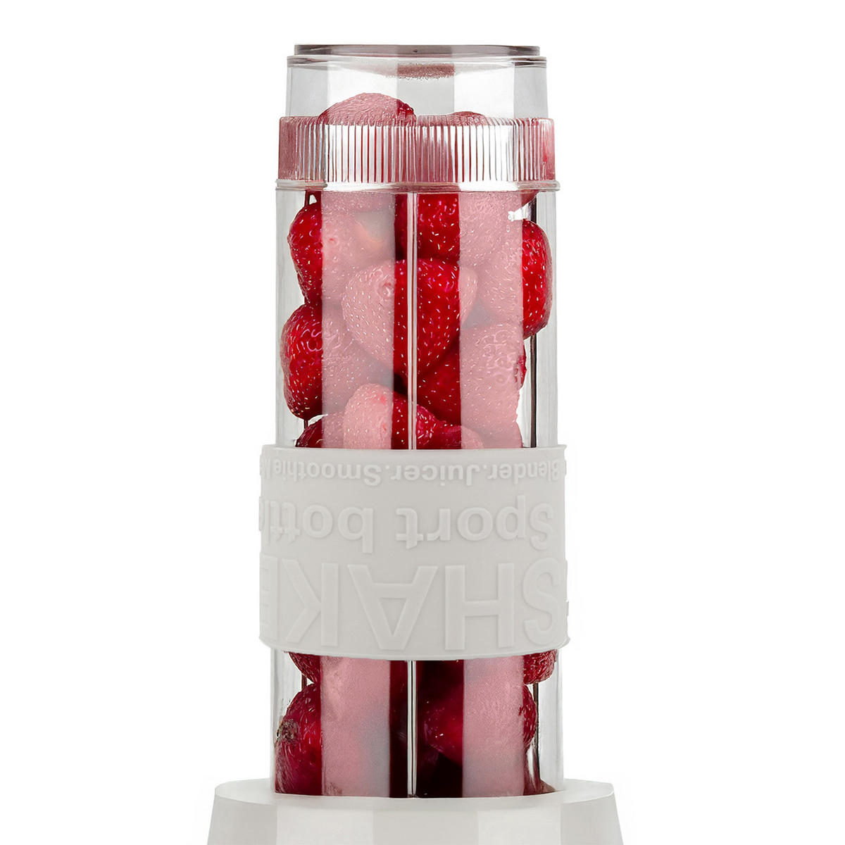 SMOOTHIE Maker MOOV8 Beige, 2 Trinkflaschen à 570 ml mit Reisedeckeln, 4 Edelstahlklingen, 300 W - Beige, Metall (11.3/35/15cm) - SWEISS