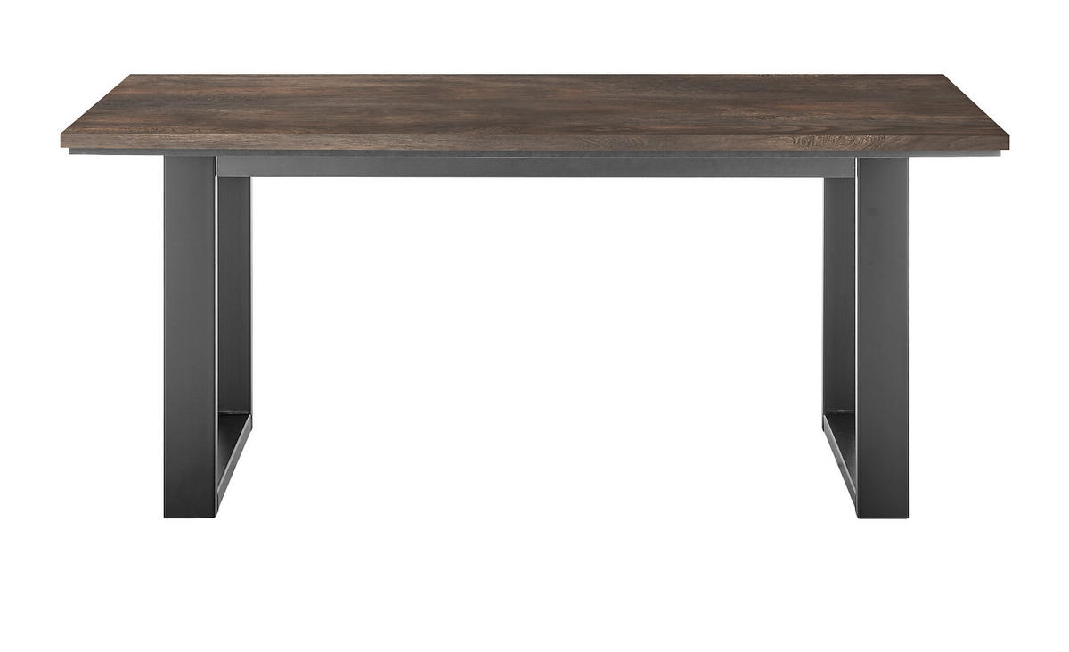WOHNWAND Thermo Eiche, grau, Wohnkombination 4-teilig 380 x 170 cm - Eichefarben/Grau, Holzwerkstoff (380/170/30cm) - Furn.Design