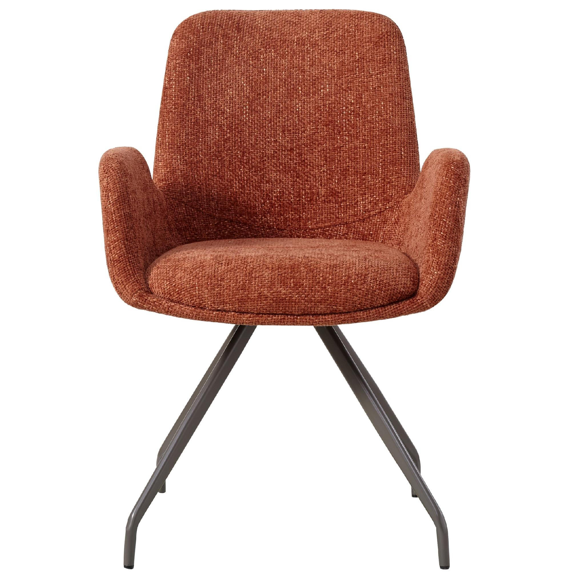 ESSZIMMERSTUHL Athena Braun 63/60/86.5cm - Braun, Textil (60/86.5/63cm) - PTMD Collection